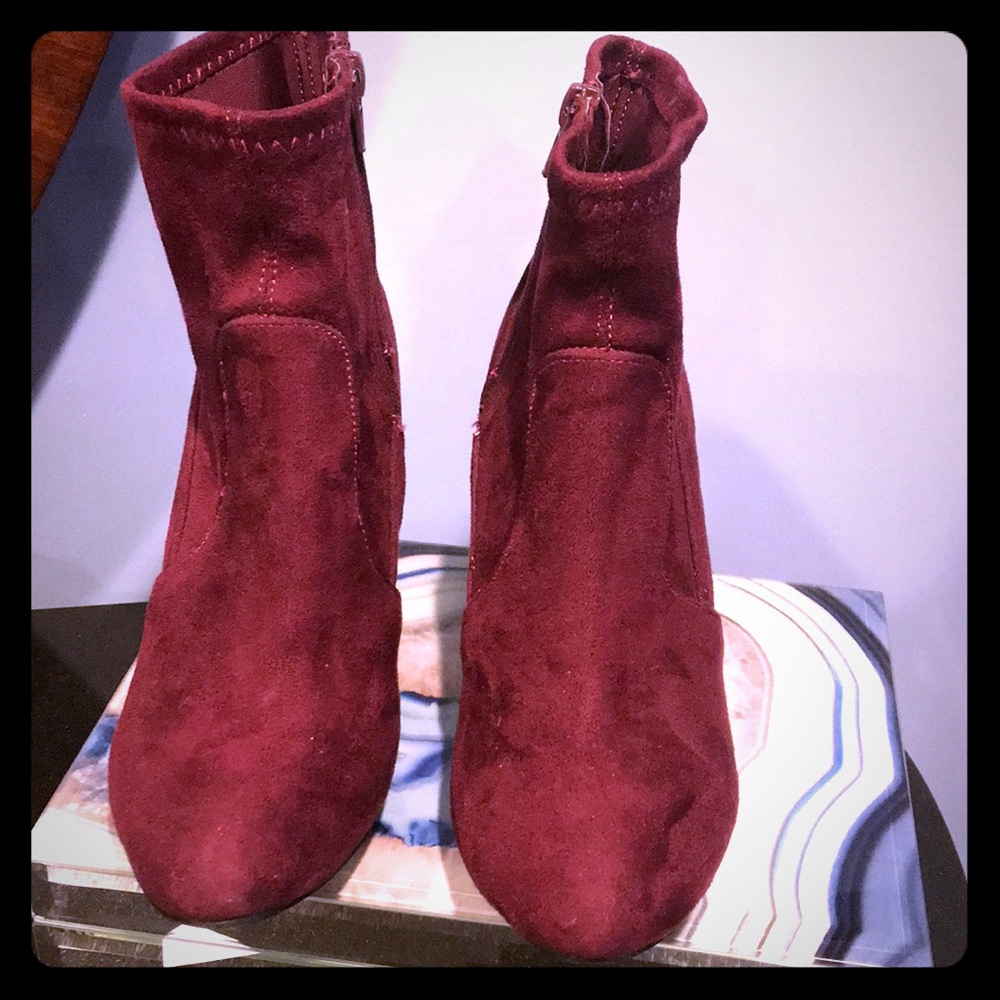 Steve Madden Maroon Boots new without box sz 7